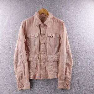 Vintage PLUGG Womens Vintage Pink‎ Corduroy Utility Jacket Size L Y2K